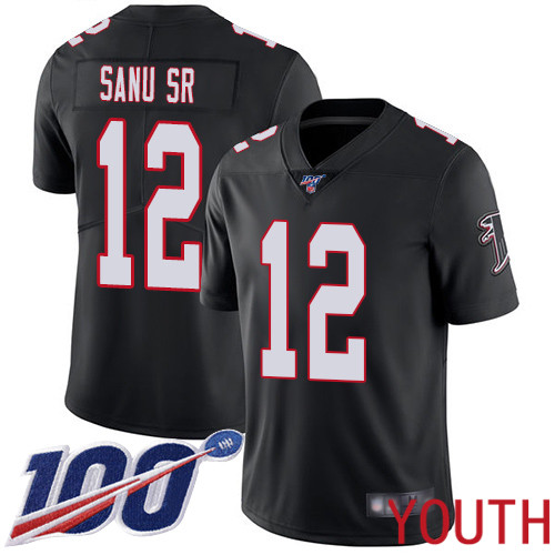 Atlanta Falcons Limited Black Youth Mohamed Sanu Alternate Jersey NFL Football #12 100th Season Vapor Untouchable->women nfl jersey->Women Jersey